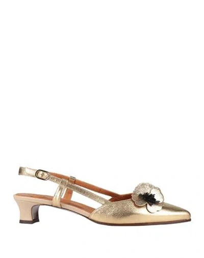 Chie Mihara Woman Pumps Gold Size 9.5 Leather