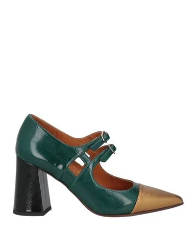 Chie Mihara Woman Pumps Green Size 8 Leather