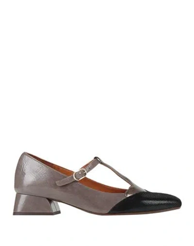 Chie Mihara Woman Pumps Grey Size 7 Leather In Multi