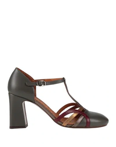 Chie Mihara Woman Pumps Grey Size 9 Leather In Gray