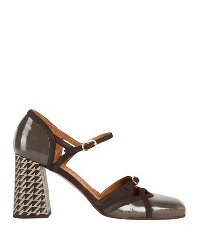 Chie Mihara Woman Pumps Lead Size 8 Leather In Gray