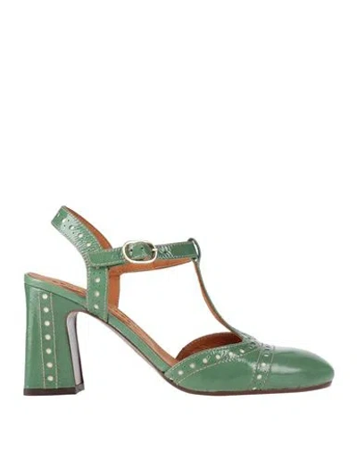 Chie Mihara Woman Pumps Light Green Size 7.5 Leather
