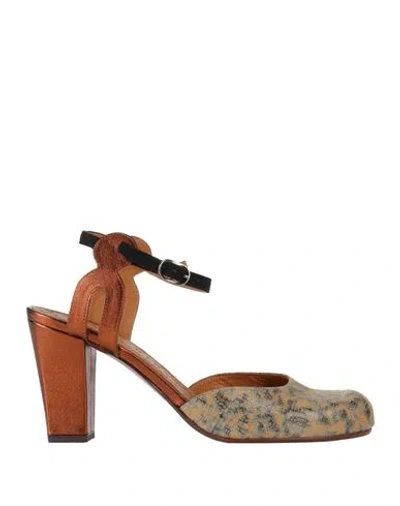 Chie Mihara Woman Pumps Sand Size 7 Leather In Multi