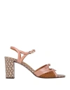 Chie Mihara Woman Sandals Antique Rose Size 7 Leather In Pink