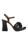 Chie Mihara Woman Sandals Black Size 6 Soft Leather In Black