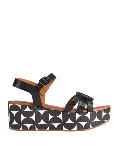 Chie Mihara Woman Sandals Black Size 8 Leather