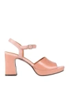 Chie Mihara Woman Sandals Blush Size 7 Leather In Pink