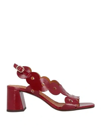 Chie Mihara Woman Sandals Brick Size 8 Leather In Red