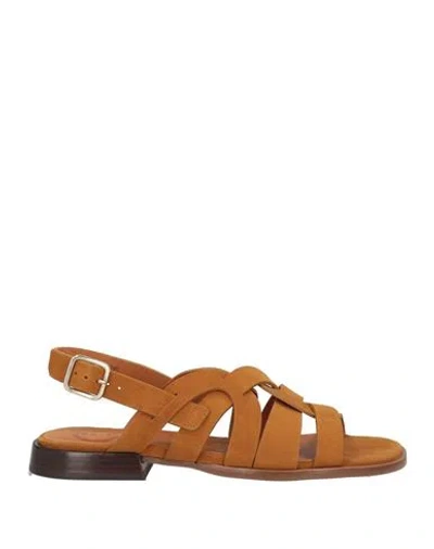 Chie Mihara Woman Sandals Camel Size 8 Leather In Brown