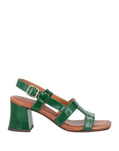 Chie Mihara Woman Sandals Dark Green Size 7 Leather