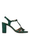 Chie Mihara Woman Sandals Emerald Green Size 8 Leather