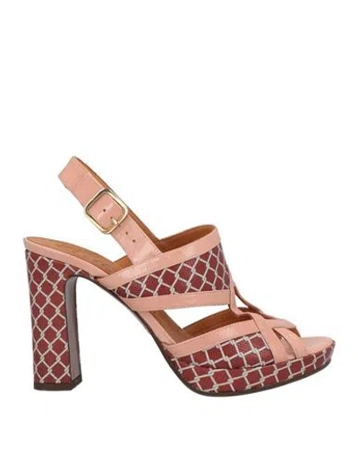 Chie Mihara Woman Sandals Garnet Size 6 Leather In Red