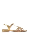 Chie Mihara Woman Sandals Gold Size 7 Leather