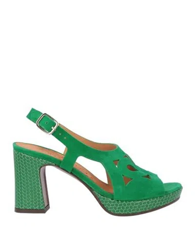 Chie Mihara Woman Sandals Green Size 7 Leather