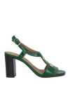 CHIE MIHARA CHIE MIHARA WOMAN SANDALS GREEN SIZE 8 LEATHER