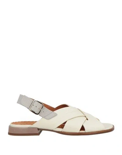 Chie Mihara Woman Sandals Ivory Size 8 Leather In White