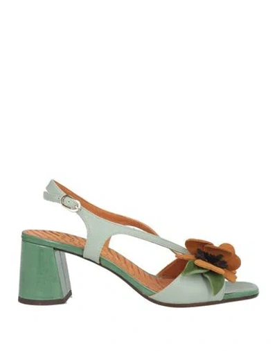 Chie Mihara Woman Sandals Light Green Size 8 Leather