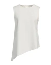 Chie Mihara Woman Top Cream Size Xl Polyester, Polyurethane