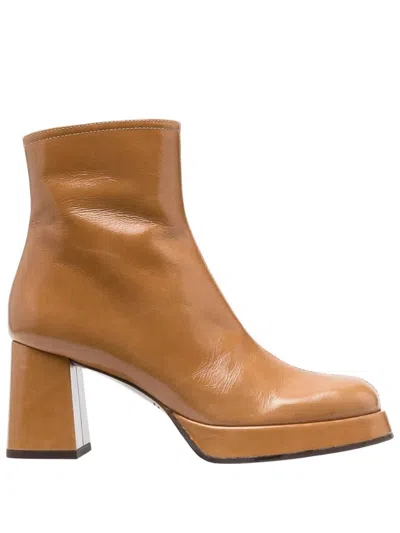 Chie Mihara Women's Kentin Leather Ankle Boots In Nude In Brown