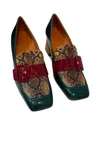 Chie Mihara Women Vynte Leather Shoes In Forest In Green