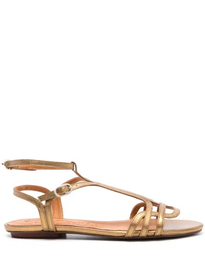 Chie Mihara Yael Metallic Sandals In Brown
