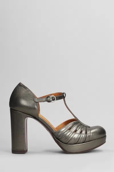 Chie Mihara Yaisu Pumps In Gunmetal Leather In Grey