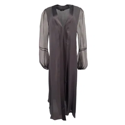 Chiffique Women's Brown Grace - Silk Maxi Robe In Gray