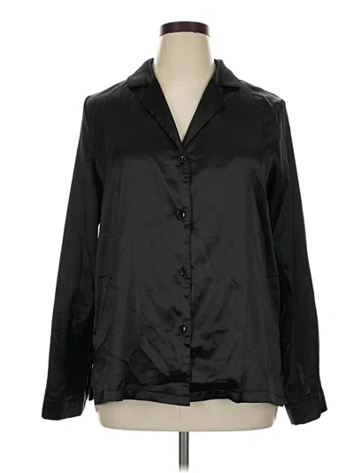Pre-owned Chigant Long Sleeve Blouse In Black