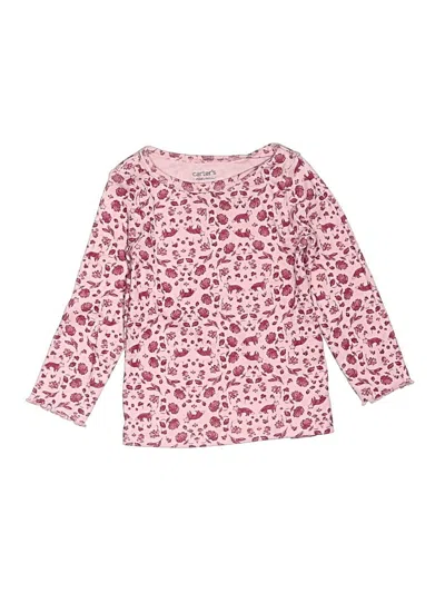 Pre-owned Child Of Mine By Carter's Kids' 3/4 Sleeve T-shirt In Pink