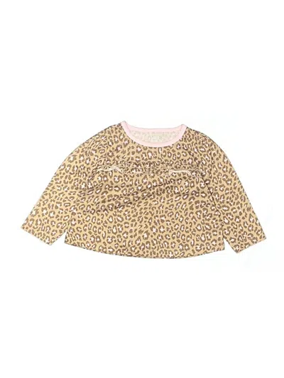 Pre-owned Child Of Mine By Carter's Kids' Long Sleeve Blouse In Gold
