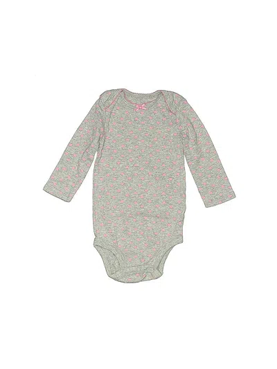 Pre-owned Child Of Mine By Carter's Babies' Long Sleeve Onesie In Green
