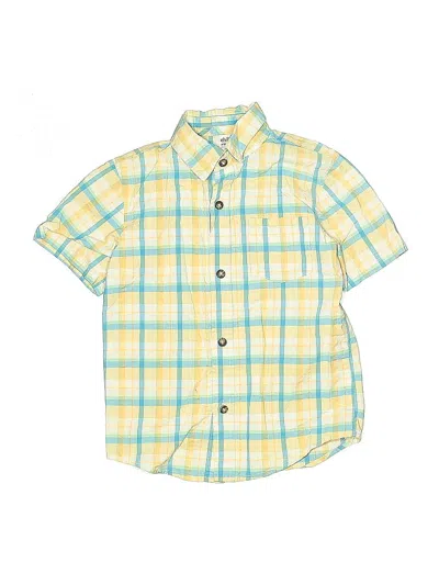 Pre-owned Child Of Mine By Carter's Kids' Short Sleeve Button Down Shirt In Yellow