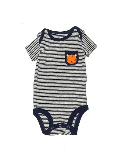 Pre-owned Child Of Mine By Carter's Babies' Short Sleeve Onesie In Blue