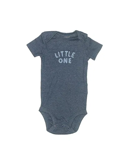 Pre-owned Child Of Mine By Carter's Babies' Short Sleeve Onesie In Blue