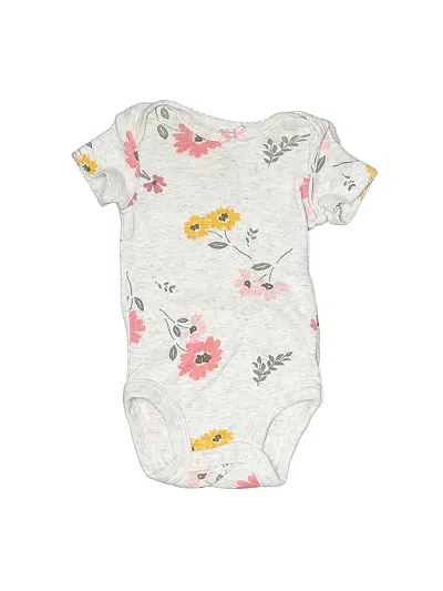 Pre-owned Child Of Mine By Carter's Babies' Short Sleeve Onesie In Gray