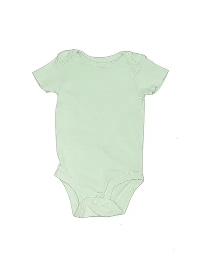 Pre-owned Child Of Mine By Carter's Babies' Short Sleeve Onesie In Green