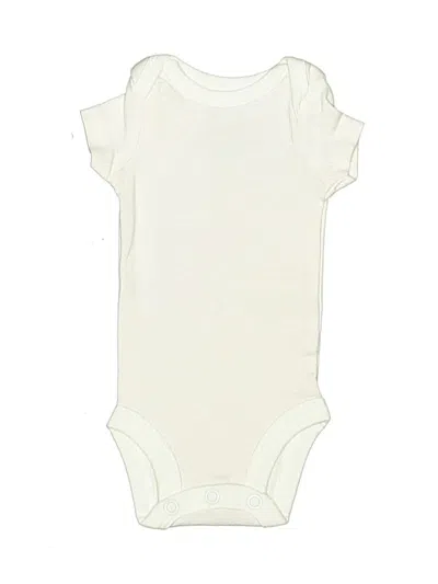 Pre-owned Child Of Mine By Carter's Kids' Short Sleeve Onesie In Ivory