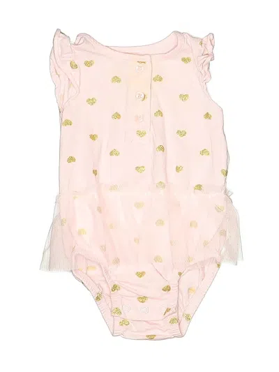 Pre-owned Child Of Mine By Carter's Babies' Short Sleeve Onesie In Pink