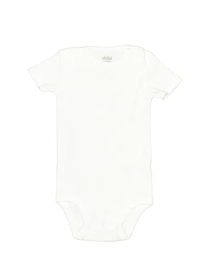 Pre-owned Child Of Mine By Carter's Babies' Short Sleeve Onesie In White