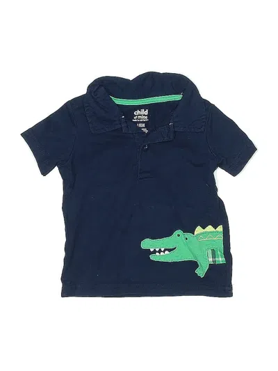 Pre-owned Child Of Mine By Carter's Kids' Short Sleeve Polo Shirt In Blue