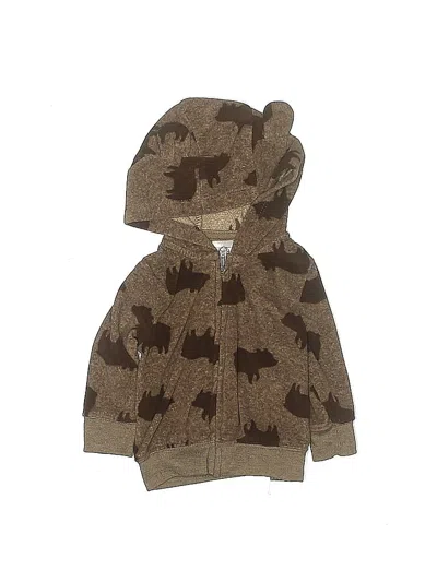 Pre-owned Child Of Mine By Carter's Babies' Zip Up Hoodie In Brown