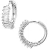 Child Of Wild Antoinette Cubic Zirconia Huggie Hoop Earrings In Silver