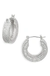 Child Of Wild Art Deco Pavé Hoop Earrings In Metallic