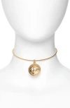 Child Of Wild Athena Coin Choker Necklace In Gold