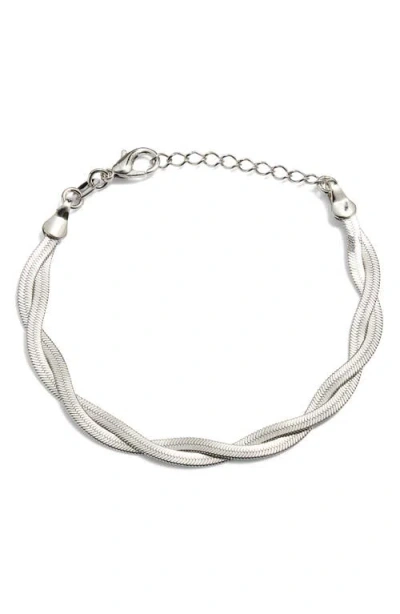 Child Of Wild Aureline Braided Bracelet In Silver