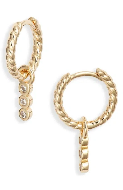 Child Of Wild Cascade Cubic Zirconia Hoop Earrings In Gold