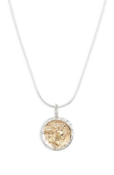Child Of Wild Circe Coin Pendant Necklace In Silver