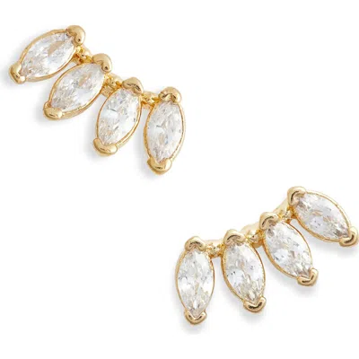 Child Of Wild City Scape Stud Earrings In Gold