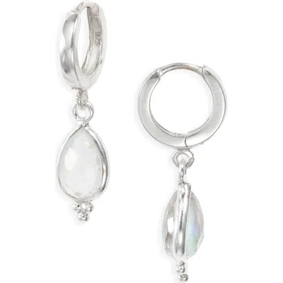 Child Of Wild Dewlit Pear Drop Earrings In Silver