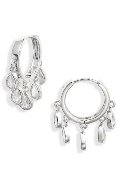Child Of Wild Eloise Chandelier Huggie Hoop Earrings In Metallic